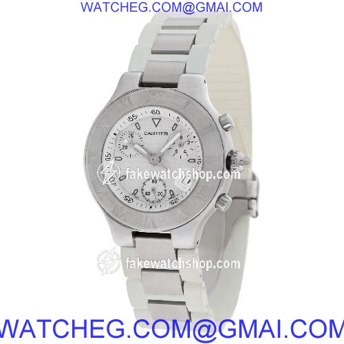 Cartier w10184U2 Chronoscaph 21 Quartz Unisex Stainless Steel 3