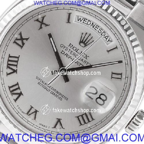 Rolex 19019 Oysterquartz Day Date Quartz Male 18k White Gold 3