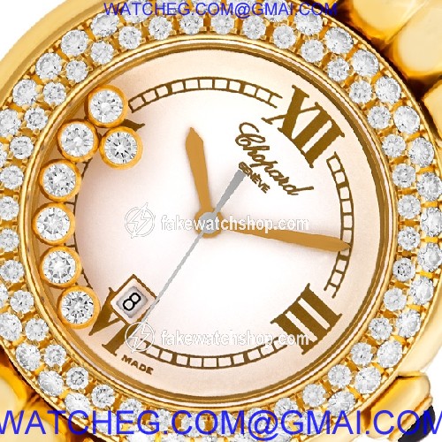Chopard 27/6137-23 Happy Sport Quartz Female 18k yellow gold 3