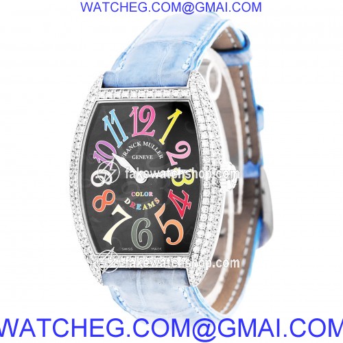 Franck Muller 7502 QZD Color Dreams Quartz Female 18k White Gold 3