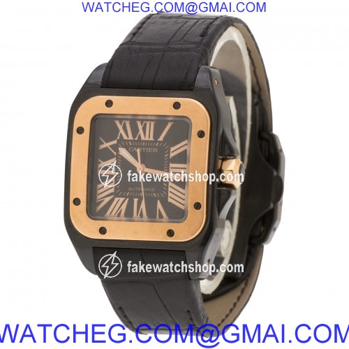 Cartier W2020007 Santos 100 Automatic Female PVD 3
