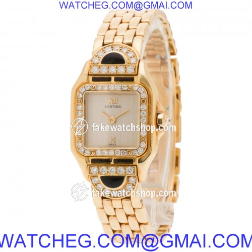 Cartier Art Deco Panthere Quartz Female 18k yellow gold 3