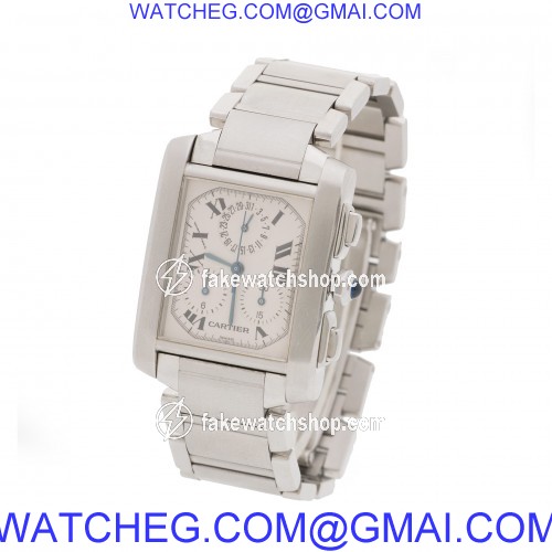 Cartier W51001Q3 Tank Francaise Quartz Male Stainless Steel 3