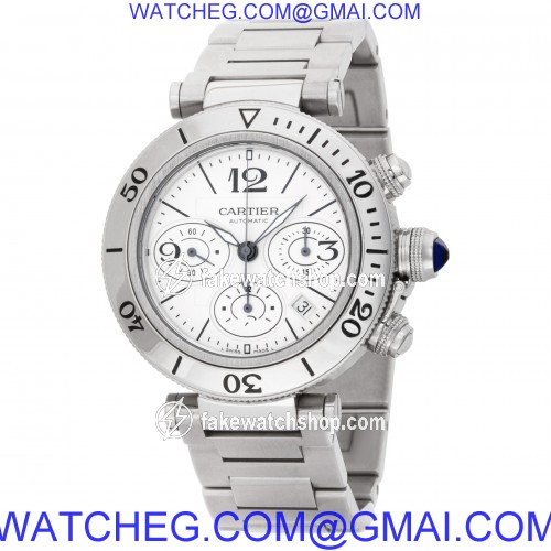Cartier W31089M7 Pasha 42mm Automatic Male Stainless Steel 3
