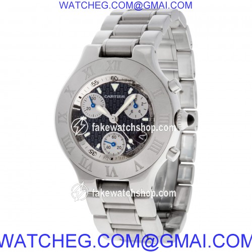 Cartier 2424 Chronoscaph 21 Quartz Unisex Stainless Steel 3