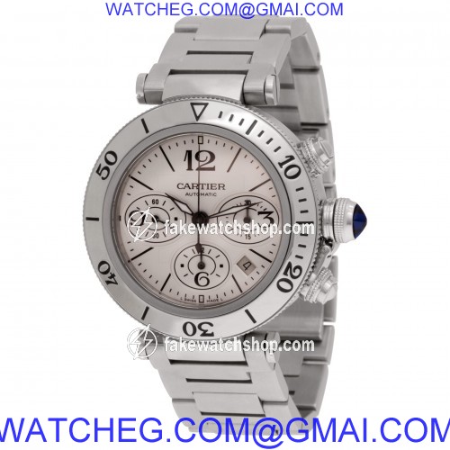 Cartier W31089M7 Pasha Seatimer Chrono Automatic Male Stainless Steel 3