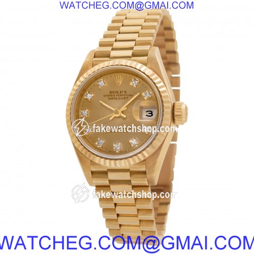Rolex 6917 Datejust Automatic Female 18k Yellow Gold 3