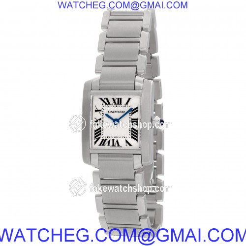Cartier 2384 Tank Francaise Quartz Female Stainless Steel 3