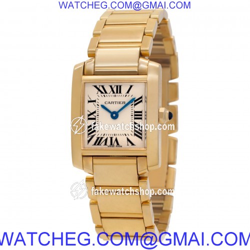 Cartier W50002N2 Tank Francaise Quartz Female 18k yellow gold 3