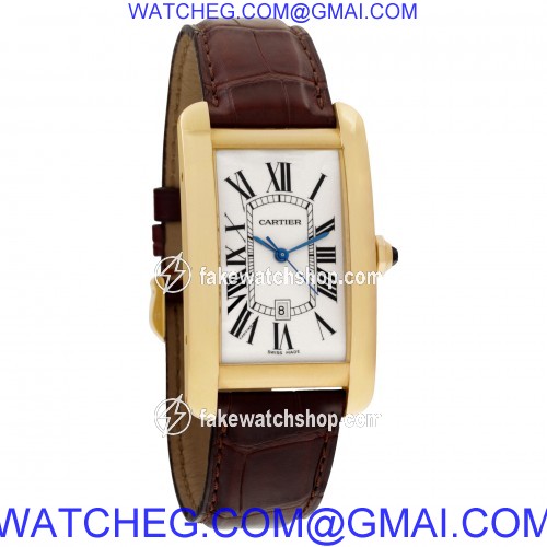 Cartier W56033156 Tank Americaine Automatic Unisex 18k Yellow Gold 3