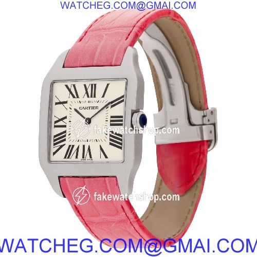 Cartier W2007051 Santos Dumont Manual Unisex 18k White Gold 3