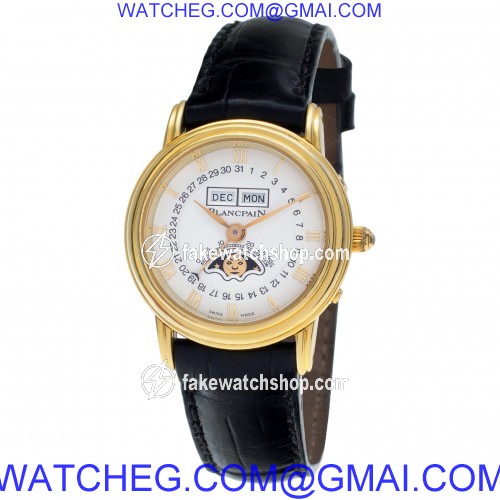 Blancpain 6395 1418 58 Leman Automatic Female 18k yellow gold 3