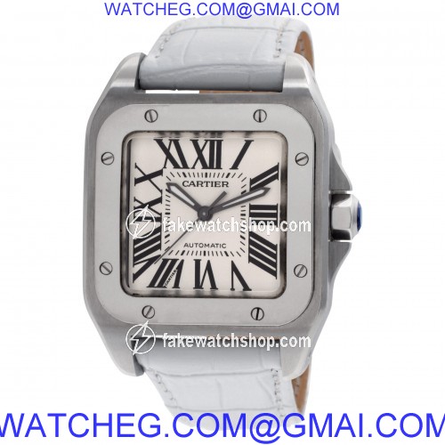 Cartier W20126X8 Santos 100 Automatic Unisex Stainless Steel 3