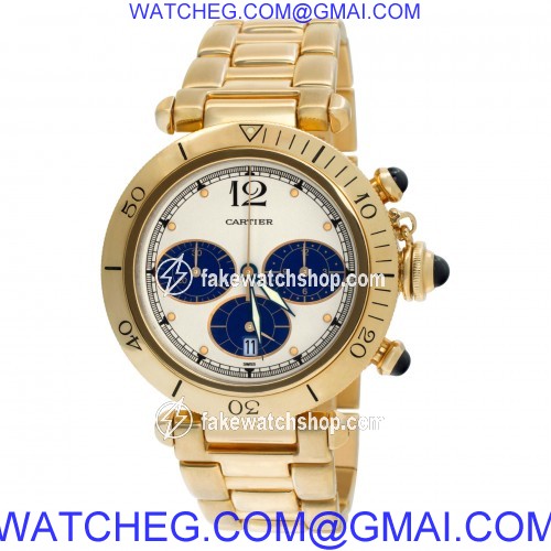 Cartier 30009 Pasha Quartz Male 18k yellow gold 3