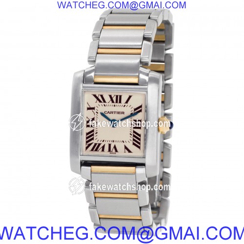 Cartier W51007Q4 Tank Francaise Quartz Female Stainless Steel 3