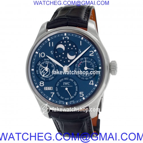 IWC iw503401 Portuguese Perpetual Automatic Male 18k White Gold 3