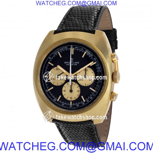 Breitling 9757 Chronograph Manual Male Gold Plate 3