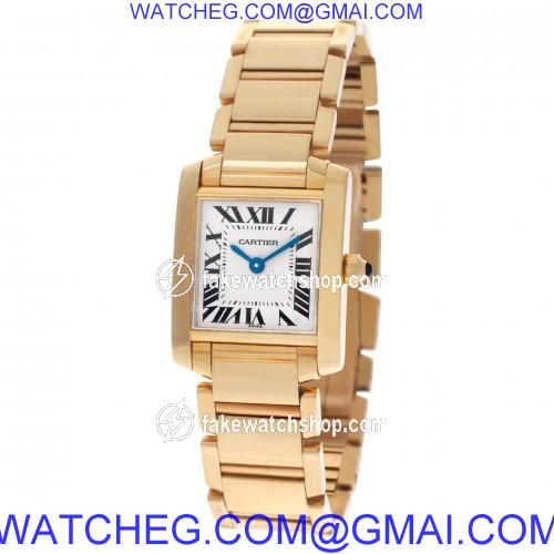 Cartier W50002N2 Tank Francaise Quartz Female 18k Yellow Gold 3