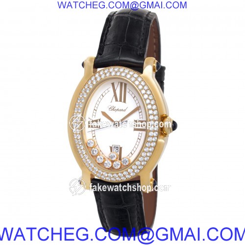 Chopard 27/7012-23 Happy Sport Quartz Female 18k yellow gold 3