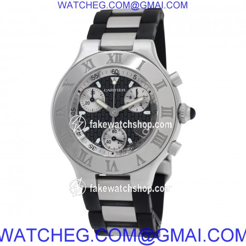 Cartier W10125U2 Chronoscaph Quartz Unisex Stainless Steel 3