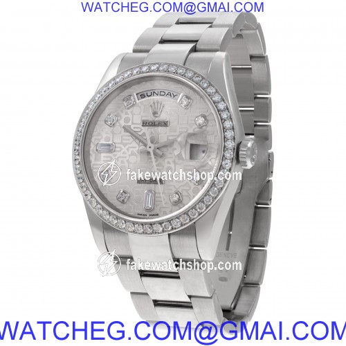 Rolex 118239 Day-Date Automatic Unisex 18k White Gold 3