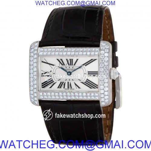 Cartier WA301370 Divan Quartz Female 18k White Gold 3