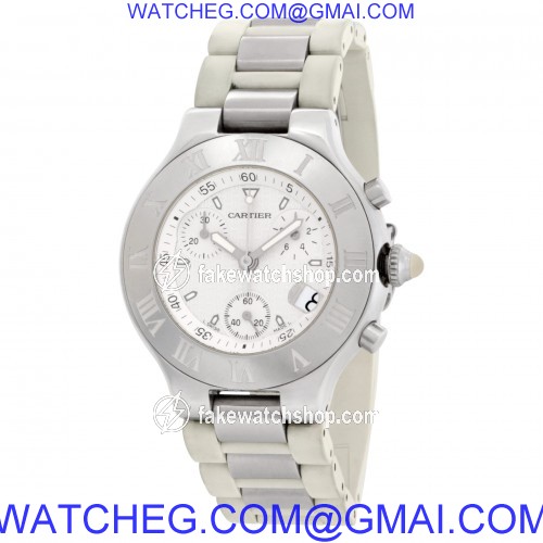 Cartier w10184U2 Chronoscaph 21 Quartz Unisex Stainless Steel 3