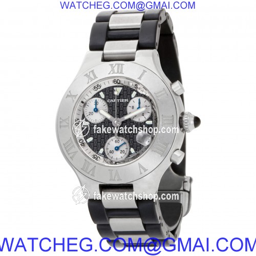 Cartier W31018H3 Chronoscaph 21 Quartz Unisex Stainless Steel 3