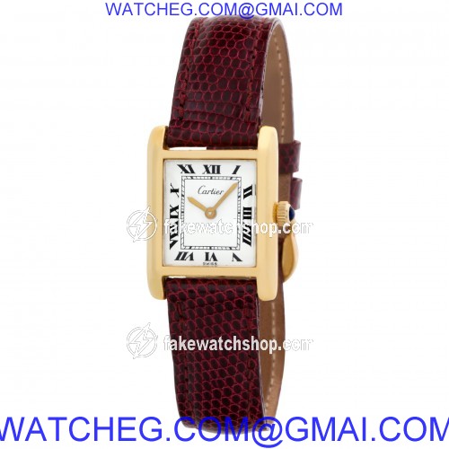 Cartier 5512106 Tank Manual Female 18k Gold Fill 3