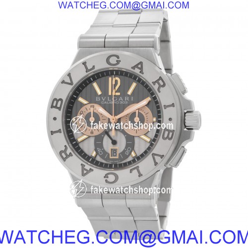 Bvlgari dg 42 swg ch Diagono Calibro 303 Automatic Male Stainless Steel 3