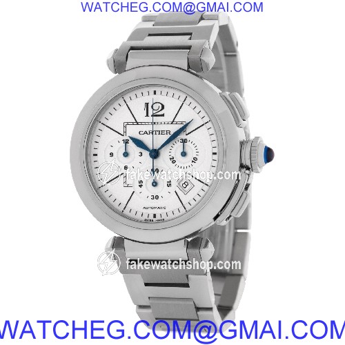 Cartier w31085m7 Pasha 42mm Automatic Male Stainless Steel 3