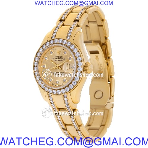 Rolex 69298 Pearlmaster Automatic Female 18k yellow gold 3