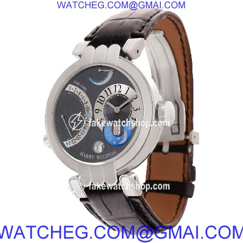 Harry Winston 200.mmtz39w Excenter Timezone Manual Unisex 18k White Gold 3