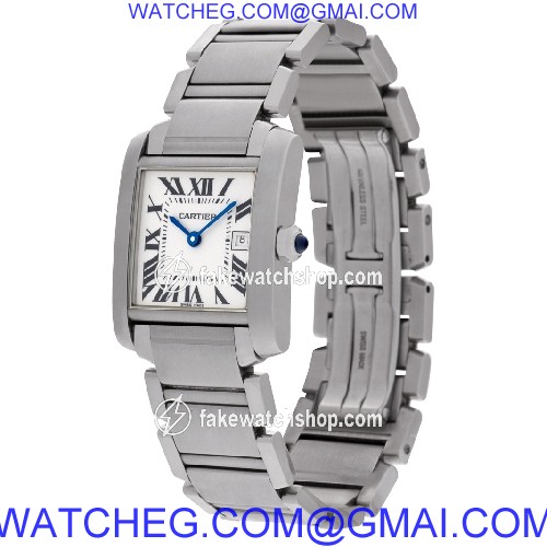 Cartier W51011Q3 Tank Francaise Quartz Female Stainless Steel 3