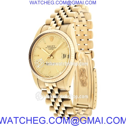 Rolex 15037 Date Automatic Unisex 14k yellow gold 3