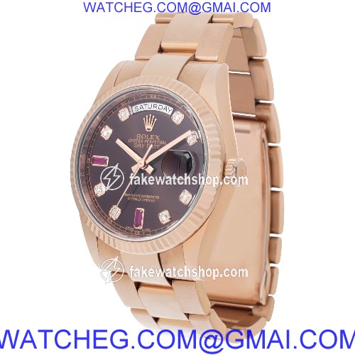 Rolex 118235F Day-Date Automatic Unisex 18k rose gold 3