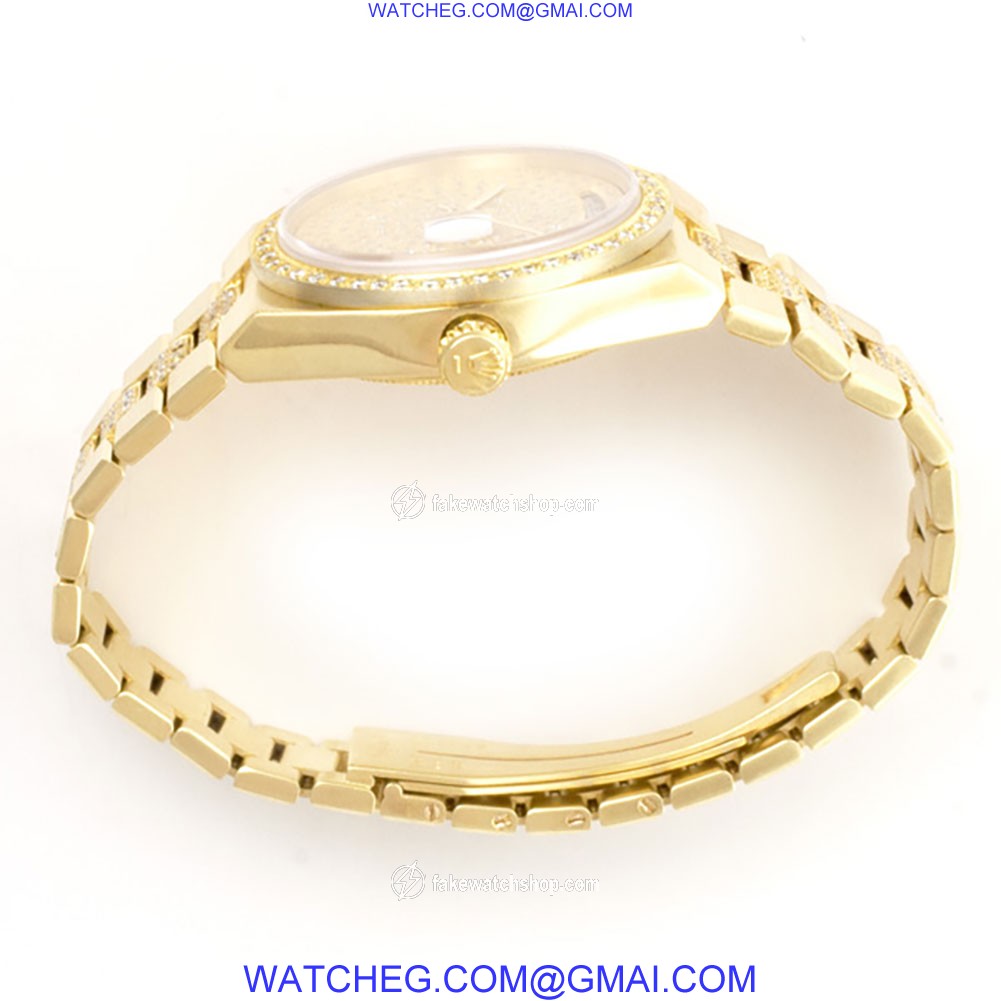 Rolex 19018 Oysterquartz Day Date Quartz Male 18k yellow gold 3