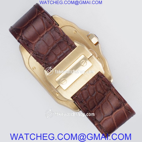 Cartier W20071Y1 Santos 100 Automatic Male 18k yellow gold 3