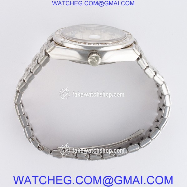Rolex 19019 Day-Date Quartz Male 18k White Gold 3