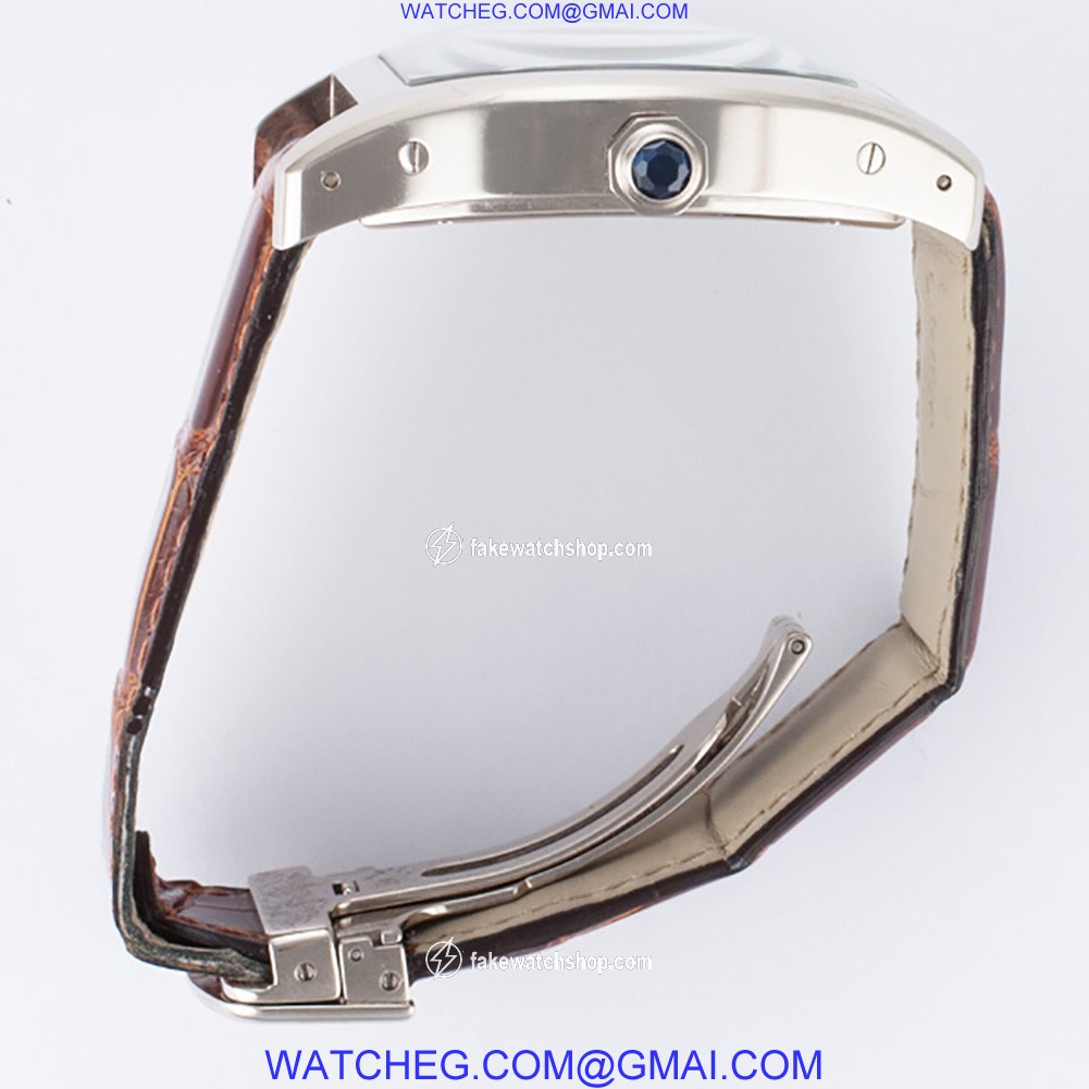 Cartier w1545951 Tortue Manual Male 18k White Gold 3