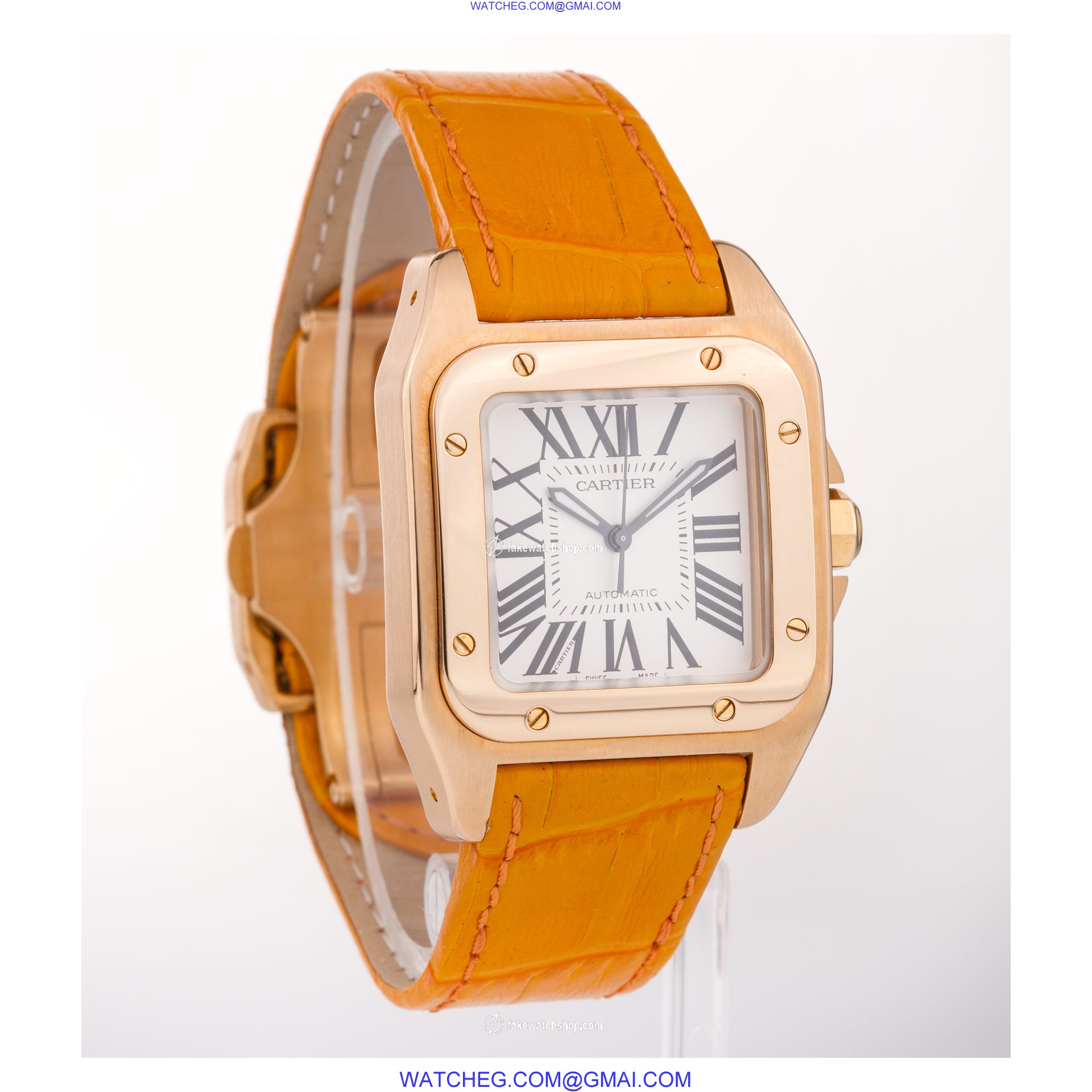 Cartier W20108Y1 Santos 100 Automatic Unisex 18k yellow gold 3