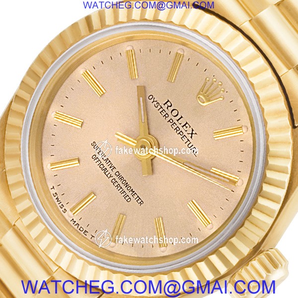 Rolex 67198 Oyster Perpetual Automatic Female 18k yellow gold 3