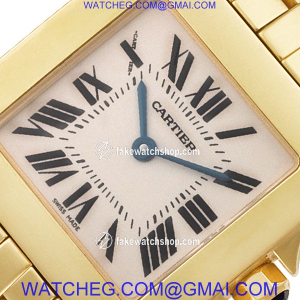 Cartier w25062x9 Santos Demoiselle Quartz Unisex 18k yellow gold 3