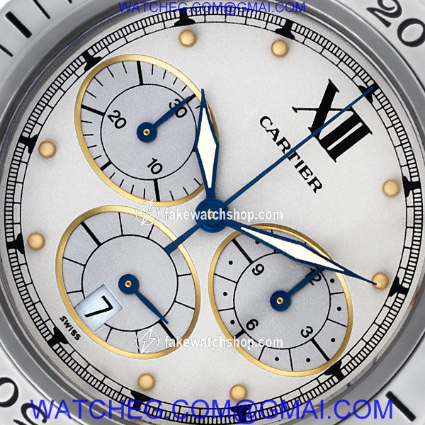 Cartier 1050 Pasha Quartz Male Stainless Steel 3