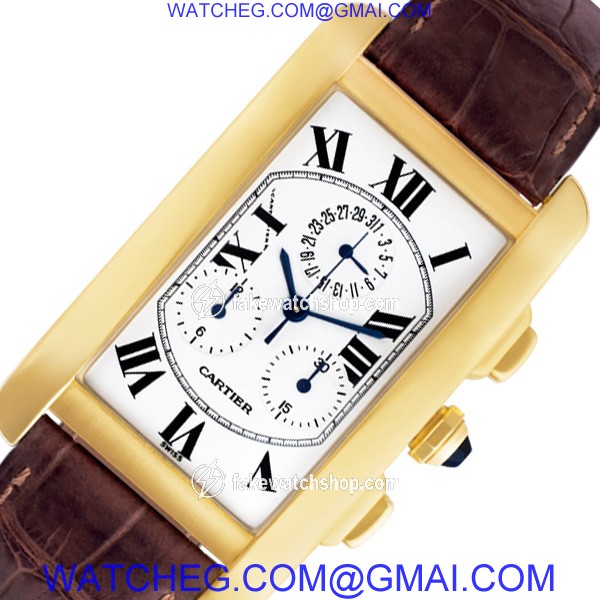 Cartier 1730 Tank American Quartz Male 18k yellow gold 3