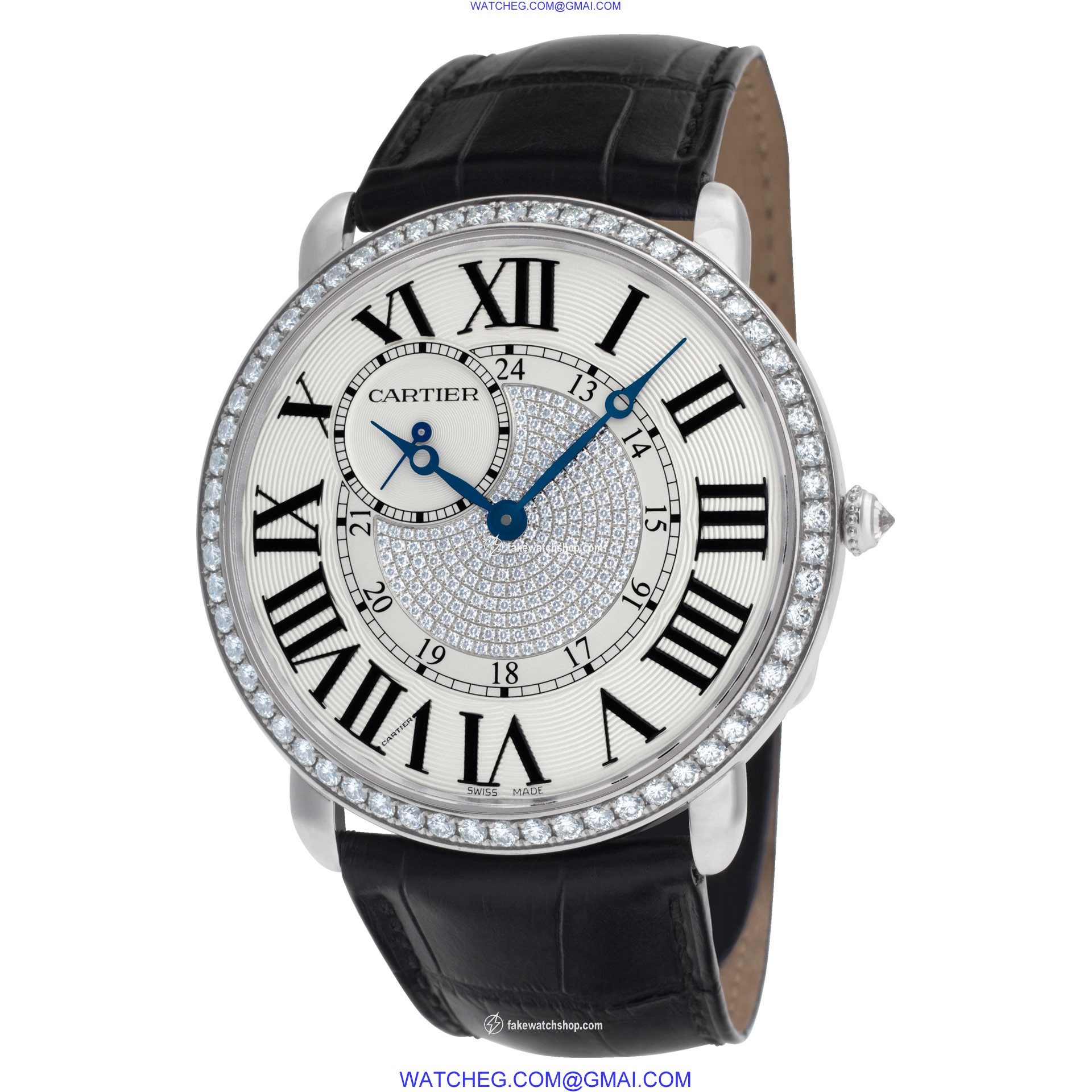 Cartier WR007004 Ronde Louis Manual Unisex 18k White Gold 3