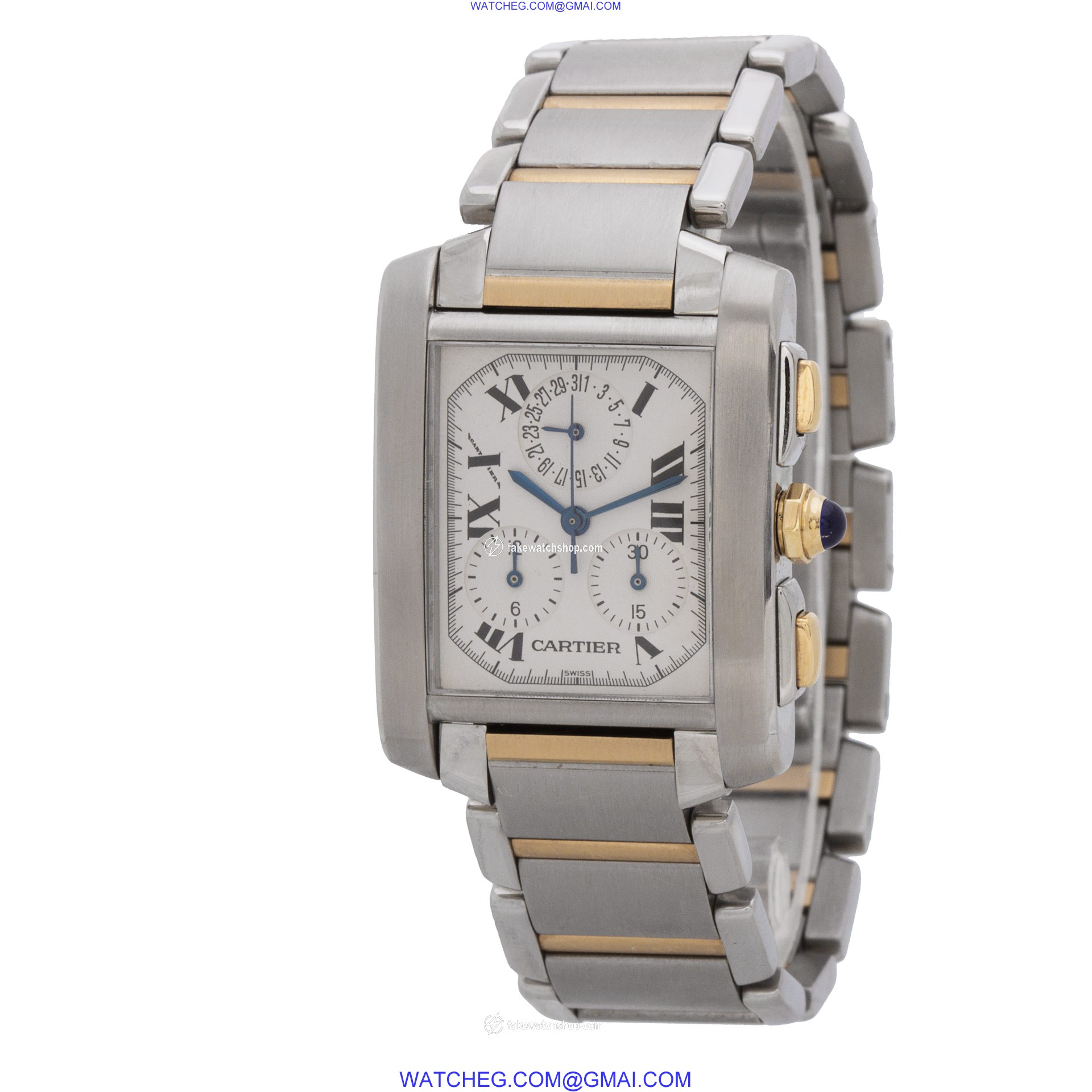 Cartier W51004Q4 Tank Francaise Quartz Male Stainless Steel 3