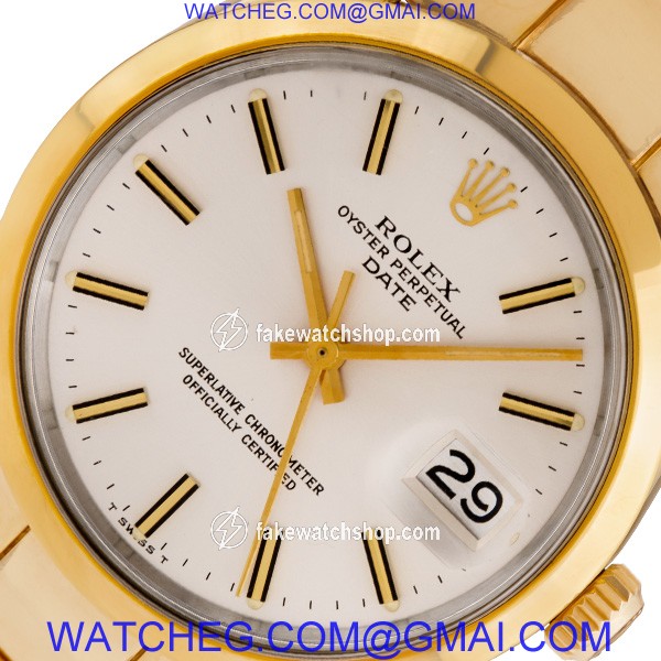 Rolex 1550 Date Automatic Male 14k Gold Plated 3