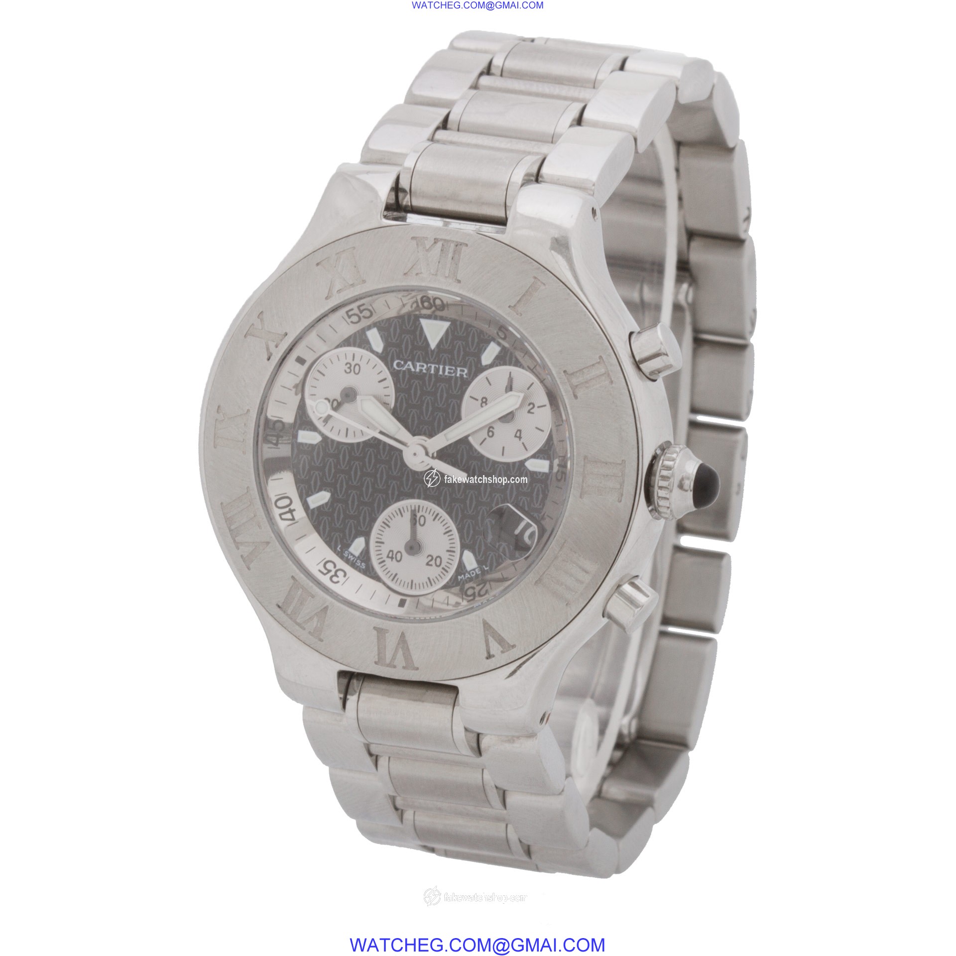 Cartier w10172t2. Chronoscaph Quartz Male Stainless Steel 3