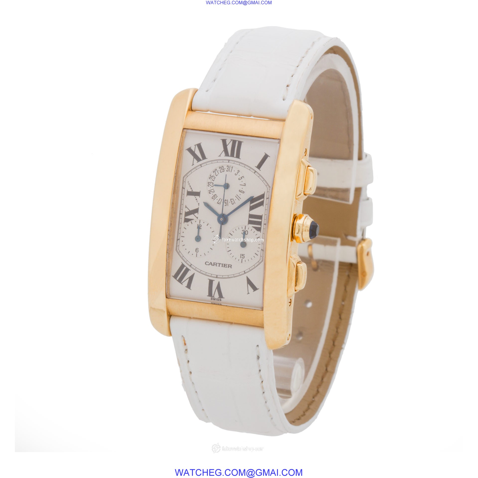 Cartier 1730 Tank Americaine Quartz Male 18k yellow gold 3